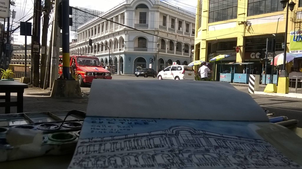 Sketch of one of Iloilo City's heritage building located at JM Basa St. Iloilo City.