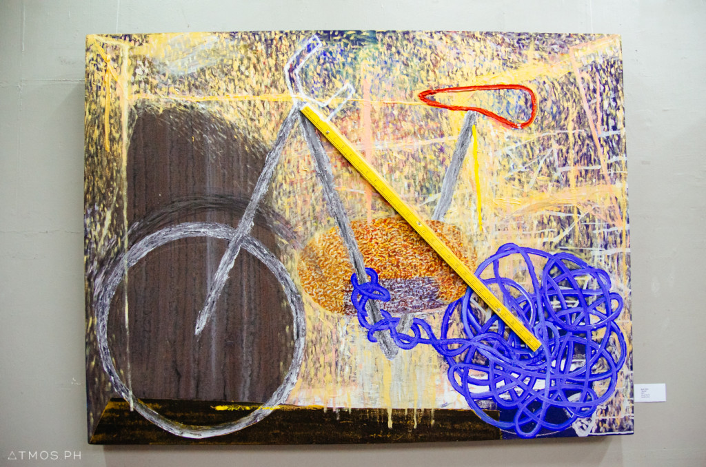 The beautiful energy, healing, and discovery only cycling can give Rock Drilon; captured in his mixed media work, "Bicycle"
